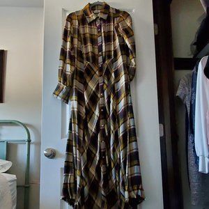 Natural Life Flannel Plaid long Dress Size XS